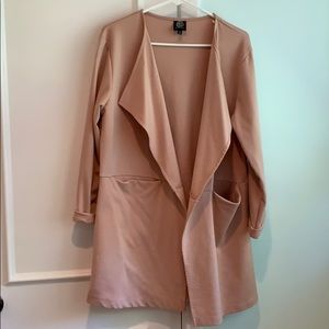 Blush pink lightweight sweater/duster